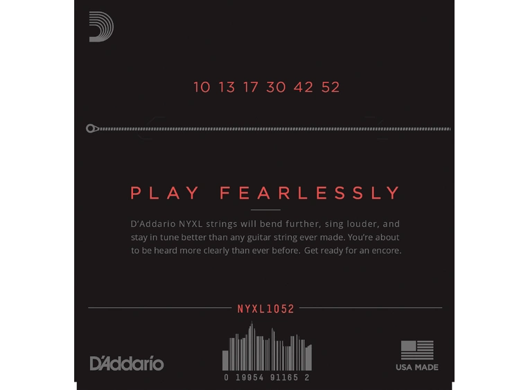 D'addario NYXL1052 El.Gitar strenger (010-052) 